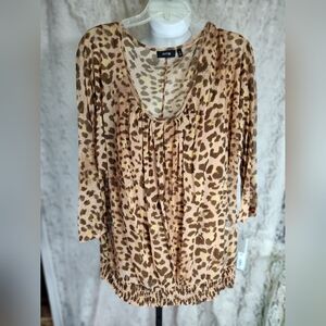 Leopard Print Top Set W/Camisole NWT